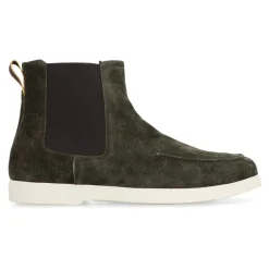 Chelsea Boots^Moorer Suede Chelsea støvler med elastiske indsatser Grøn