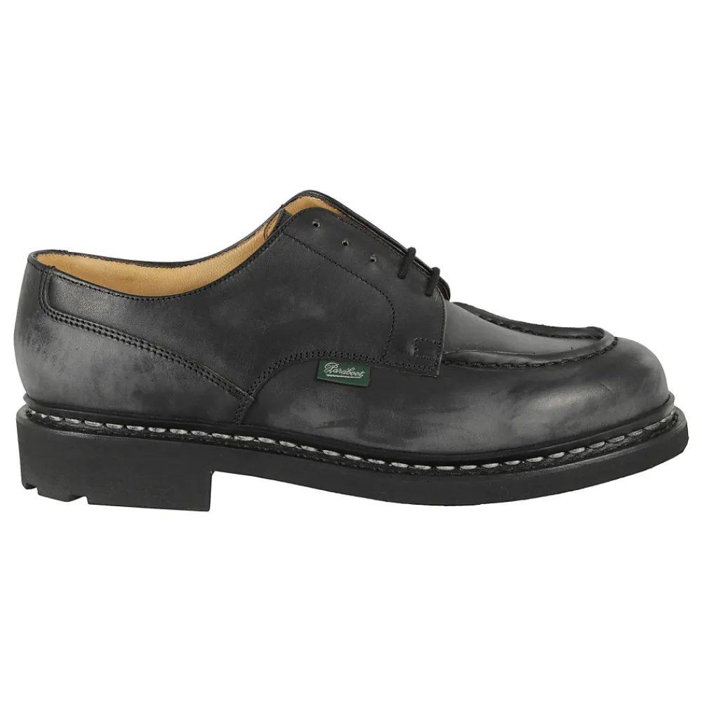 Business Sko^Paraboot Suede Derbies Chambord Model Marron Brun Sort