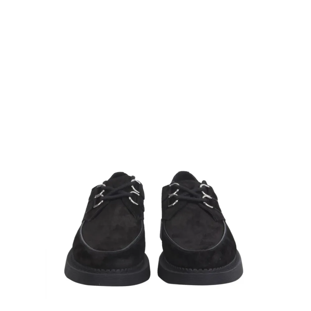 Snøresko^Saint Laurent Suede Derbies Snøresko Kvinder Sort