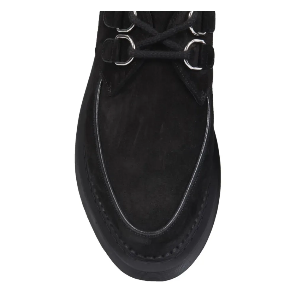 Snøresko^Saint Laurent Suede Derbies Snøresko Kvinder Sort
