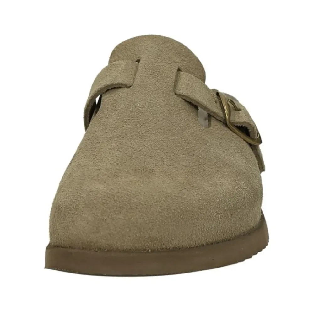 Loafers^Mephisto Suede Flade Sandaler med Spænde Lukning Grå