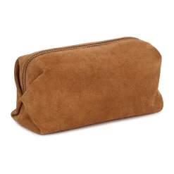 Toilettasker^Kazar Suede Kosmetiktaske Brun
