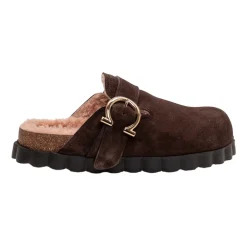 Hjemmesko^Ferragamo Suede Sabot Brun
