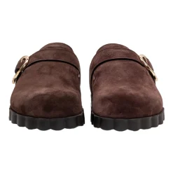 Hjemmesko^Ferragamo Suede Sabot Brun