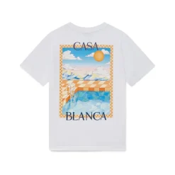 T-Shirts^Casablanca Surreal Pool Short Sleeve T‑Shirt Hvid