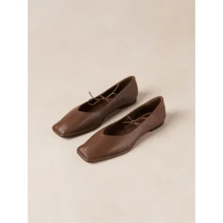 Ballerina Sko<ALOHAS Sway Ballerina-sko i læder Brun