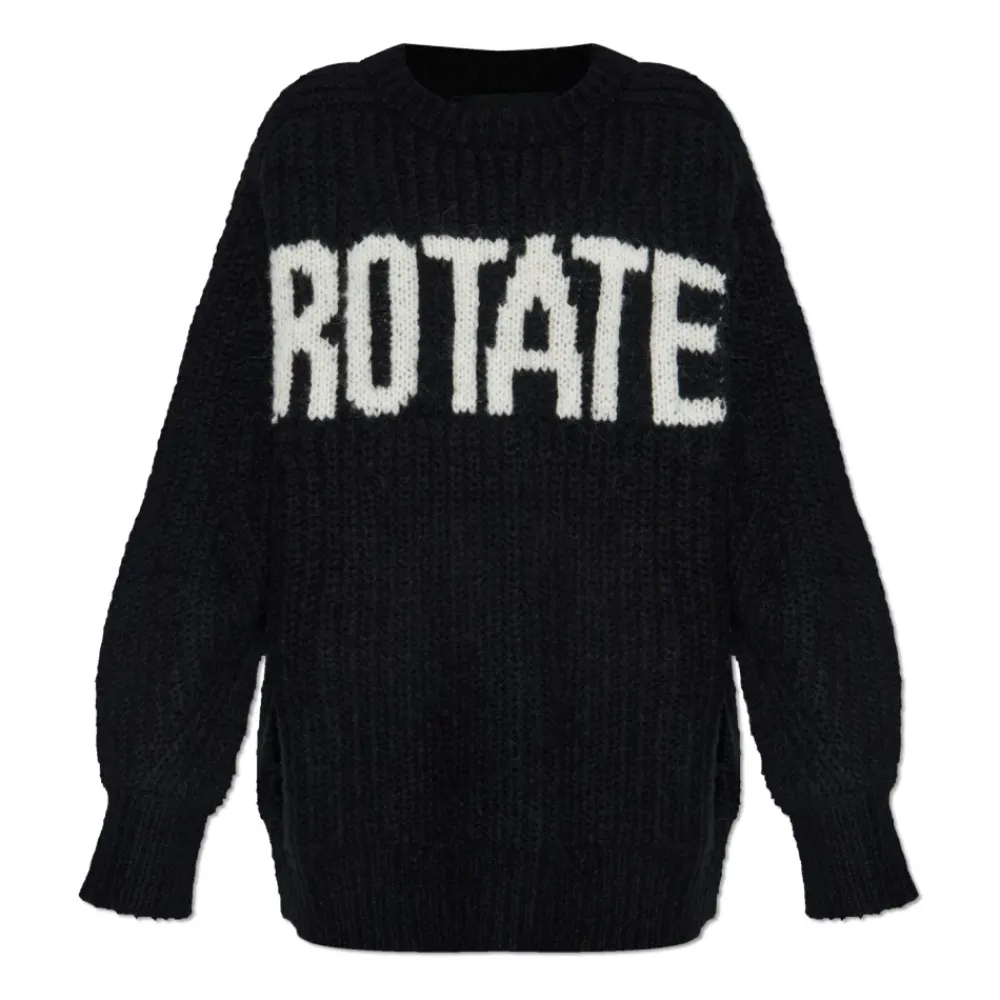 Striktrøjer & Sweatere<ROTATE Birger Christensen Sweater med logo Sort
