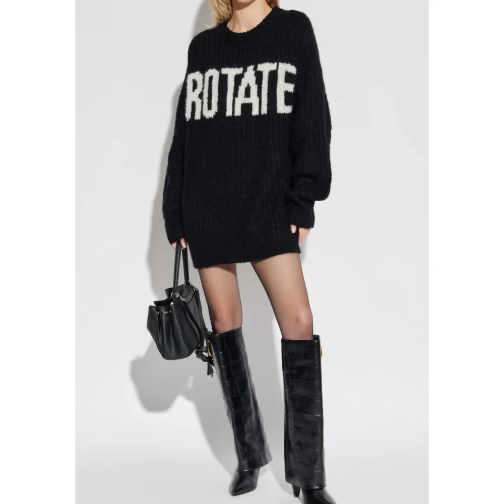 Striktrøjer & Sweatere<ROTATE Birger Christensen Sweater med logo Sort
