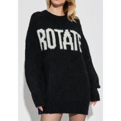 Striktrøjer & Sweatere<ROTATE Birger Christensen Sweater med logo Sort