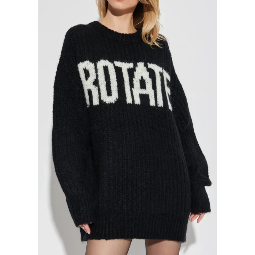 Striktrøjer & Sweatere<ROTATE Birger Christensen Sweater med logo Sort