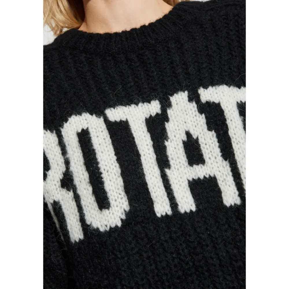Striktrøjer & Sweatere<ROTATE Birger Christensen Sweater med logo Sort