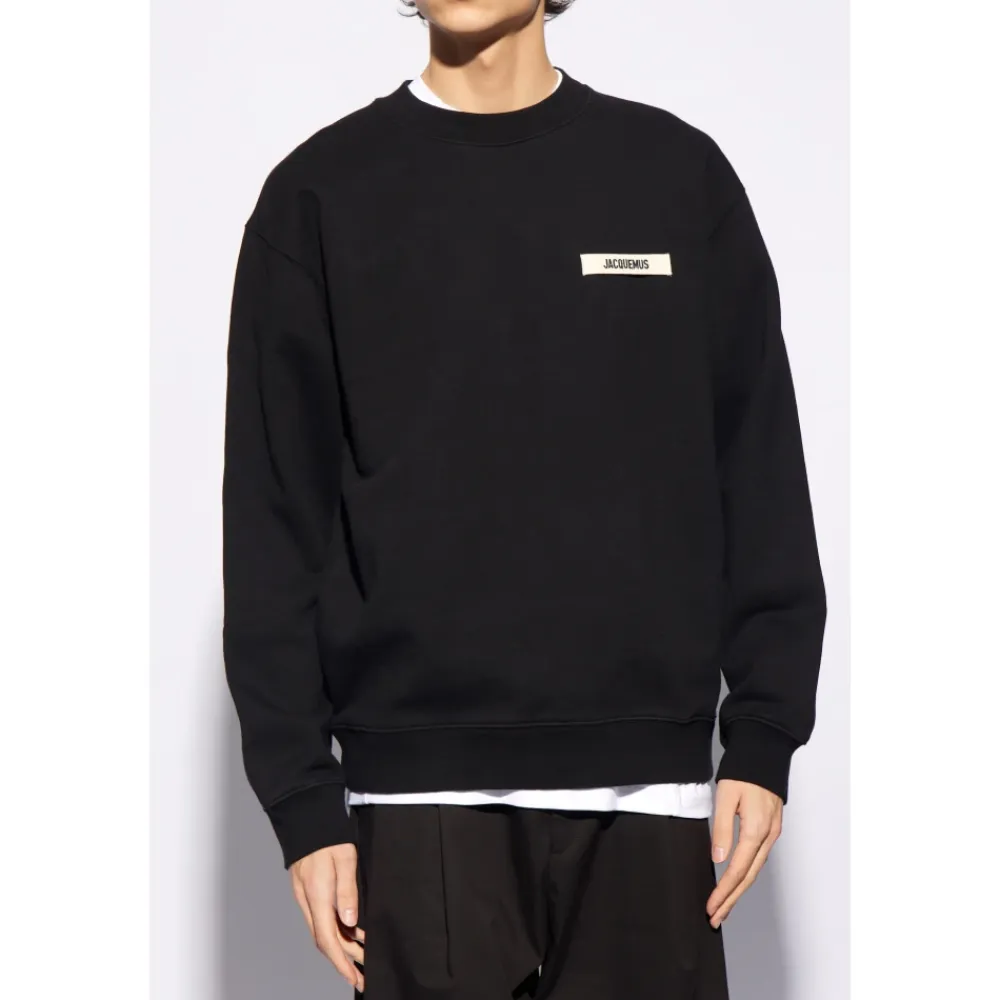 Trøjer|Sweatshirts<Jacquemus Sweatshirt Gros Grain Sort