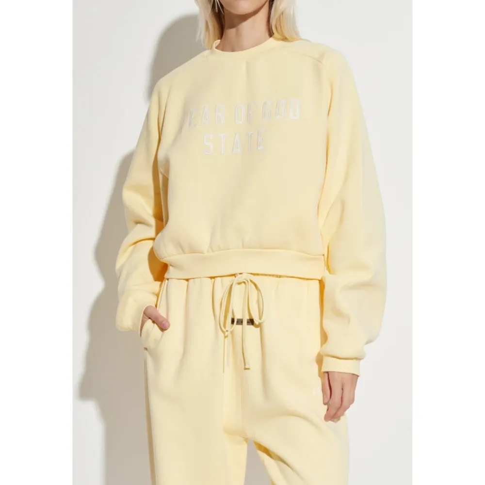 Sweatshirts^Fear Of God Sweatshirt med broderet logo Gul