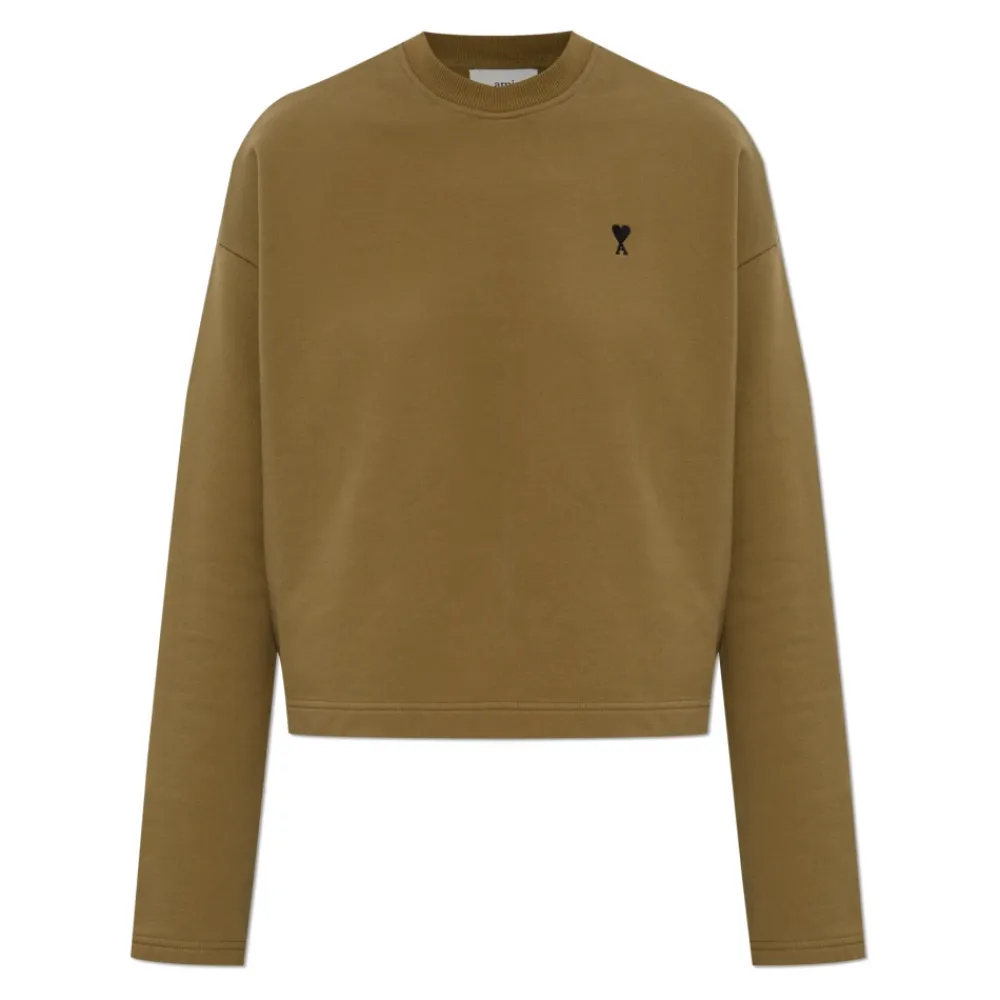 Sweatshirts<Ami Paris Sweatshirt med broderet logo Grøn
