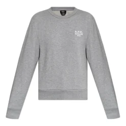 Sweatshirts<A.P.C. Sweatshirt med broderet logo Grå