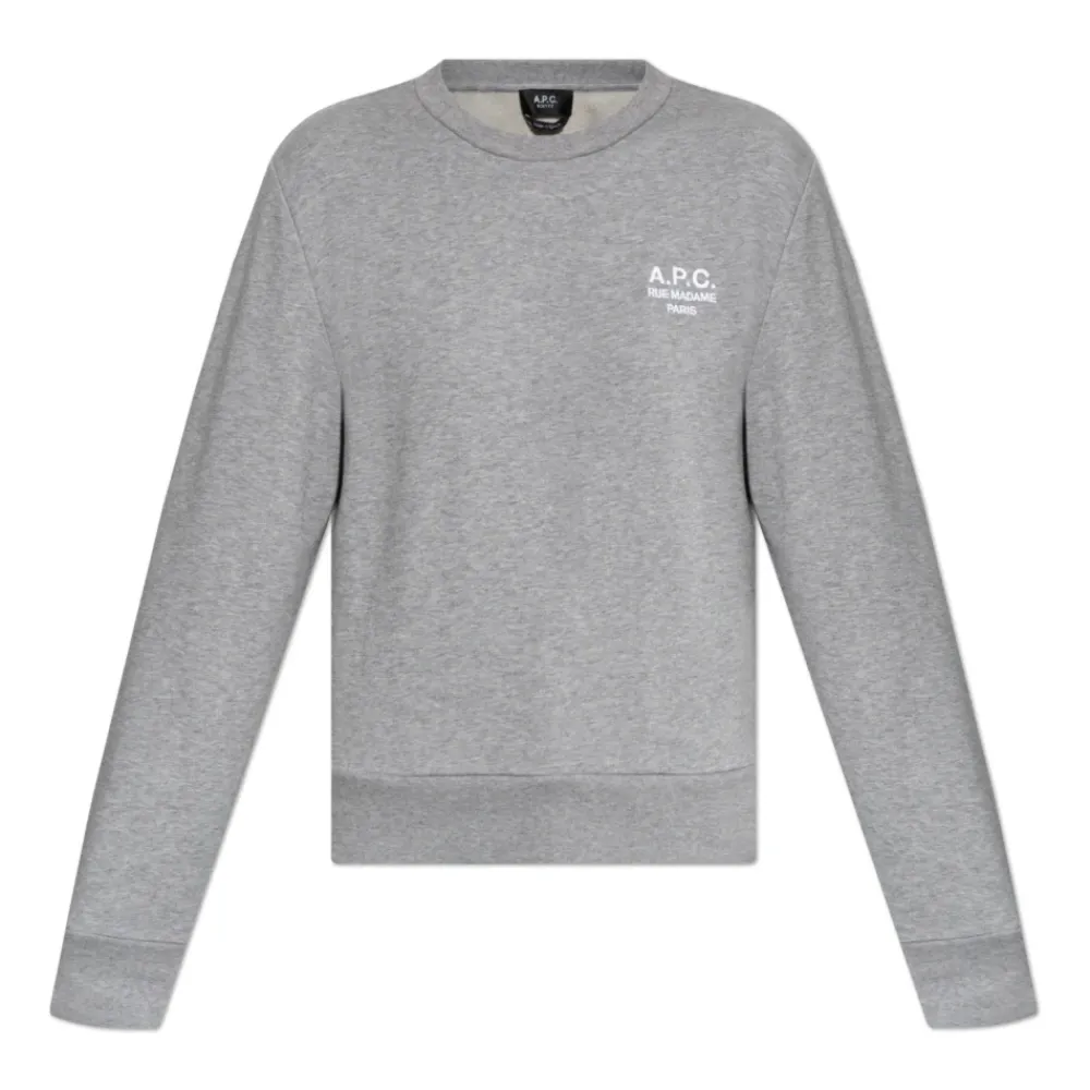 Sweatshirts<A.P.C. Sweatshirt med broderet logo Grå