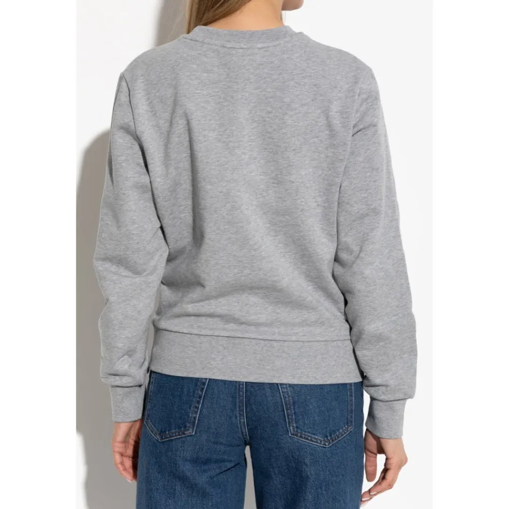 Sweatshirts<A.P.C. Sweatshirt med broderet logo Grå
