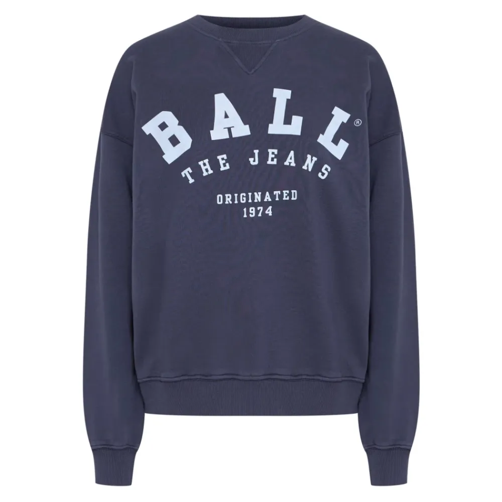 Sweatshirts<Ball Sweatshirt med cool print Blå