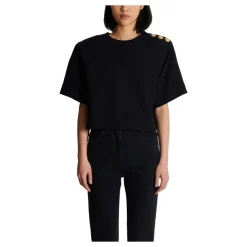 T-Shirts^Balmain Sweatshirt med knapper Sort