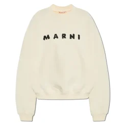 Sweatshirts^Marni Sweatshirt med logo Beige