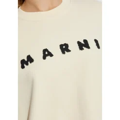 Sweatshirts^Marni Sweatshirt med logo Beige