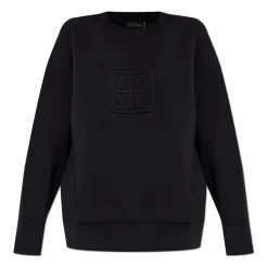 Sweatshirts|Striktrøjer & Sweatere^Anine Bing Sweatshirt med logo Sort