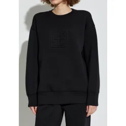Sweatshirts|Striktrøjer & Sweatere^Anine Bing Sweatshirt med logo Sort