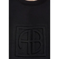 Sweatshirts|Striktrøjer & Sweatere^Anine Bing Sweatshirt med logo Sort