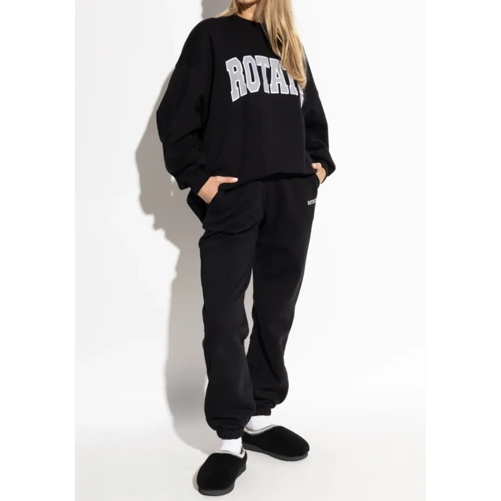 Sweatshirts|Striktrøjer & Sweatere<ROTATE Birger Christensen Sweatshirt med logo Sort