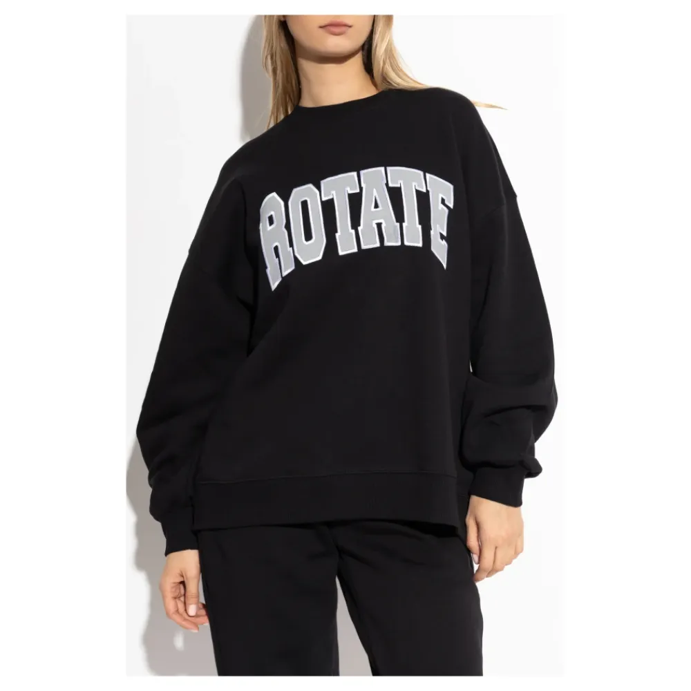 Sweatshirts|Striktrøjer & Sweatere<ROTATE Birger Christensen Sweatshirt med logo Sort