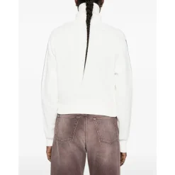 Træningsjakker<Autry Sweatshirt med lynlås og stribede detaljer Hvid