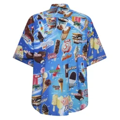 Skjorter<Balenciaga Sweet Treat Kortærmet Minimal Skjorte Blå