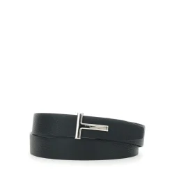 Bælter<Tom Ford T Rev Belt 3cm Blå