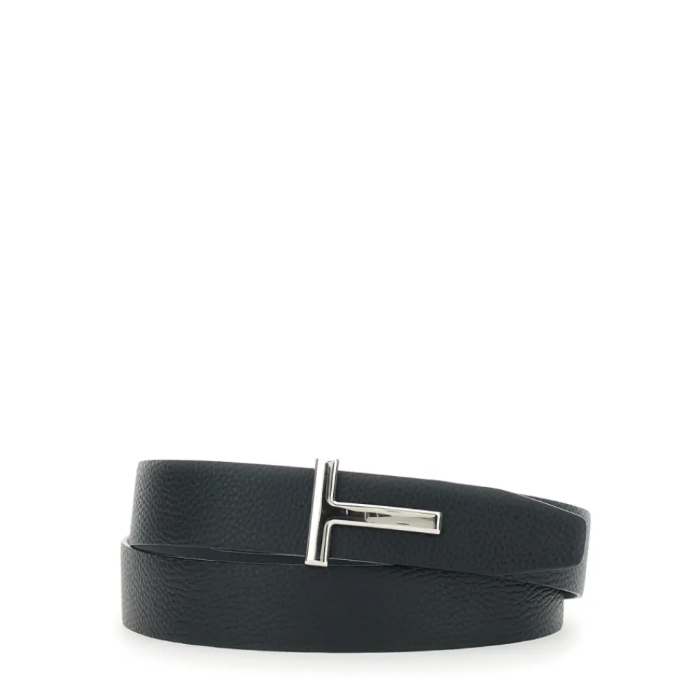 Bælter<Tom Ford T Rev Belt 3cm Blå