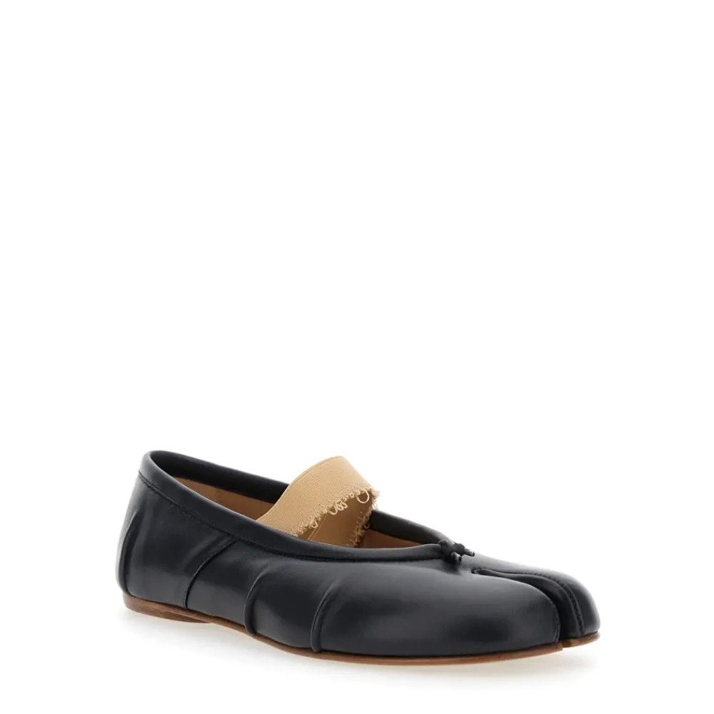 Ballerina Sko^Maison Margiela Tabi Elastic Band Ballerina Sort