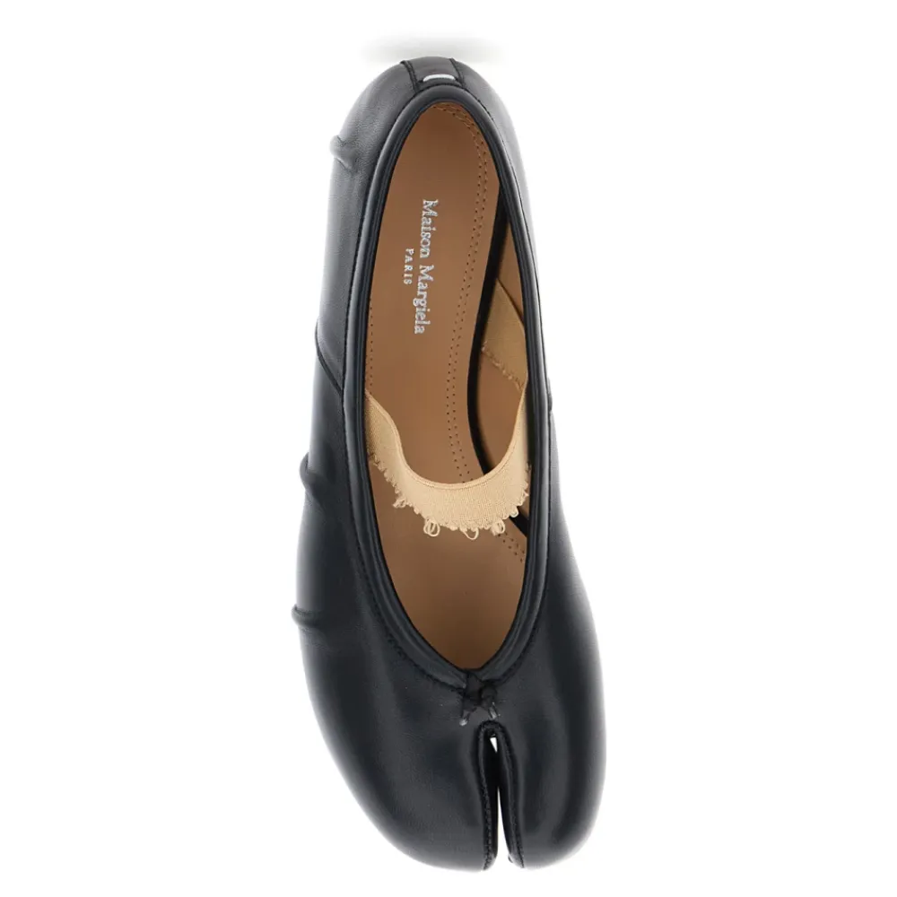 Ballerina Sko^Maison Margiela Tabi Elastic Band Ballerina Sort
