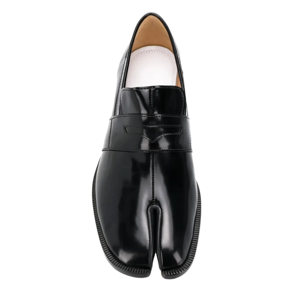 Loafers<Maison Margiela Tabi Mokkasin Lædersko Sort