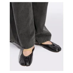 Loafers<Maison Margiela Tabi split-tå læder slides Sort
