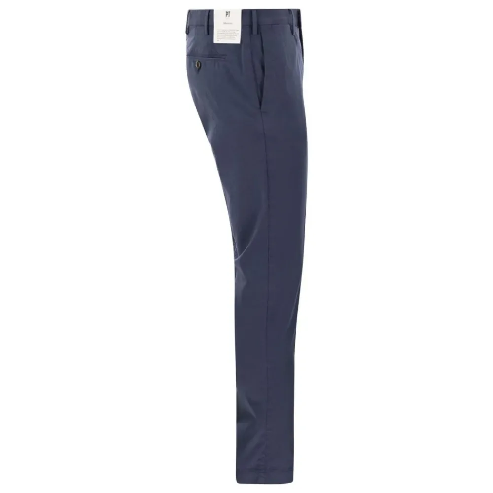Bukser<PT01 Tailored Fit Cotton Chinos Blå
