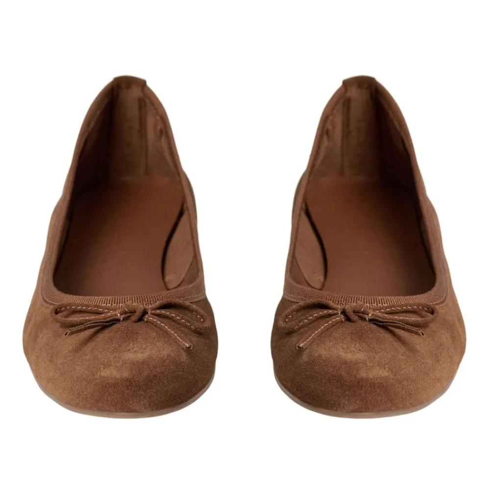 Ballerina Sko<Sofie Schnoor Tan Ballerina med Sløjfedetalje Brun