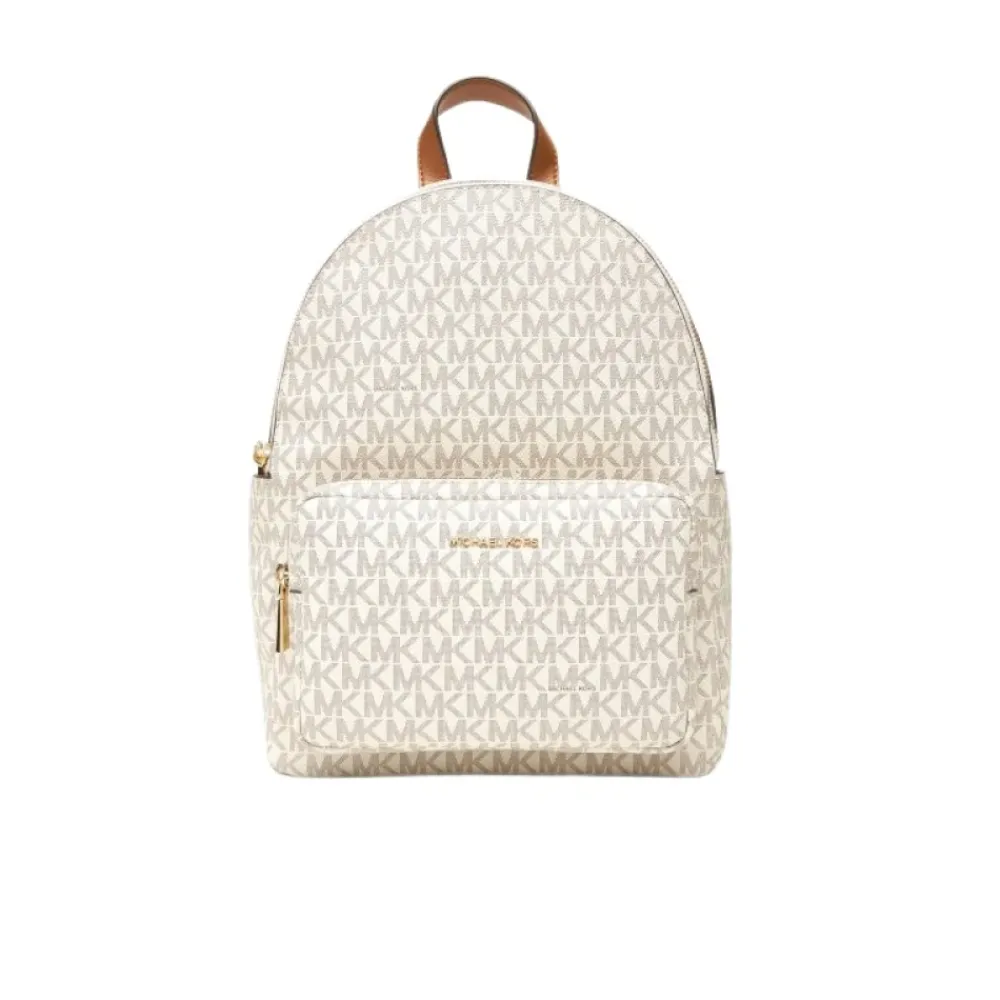Rygsække<Michael Kors Tanner Medium Signature Logo Rygsæk Beige