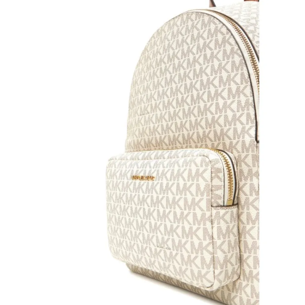 Rygsække<Michael Kors Tanner Medium Signature Logo Rygsæk Beige