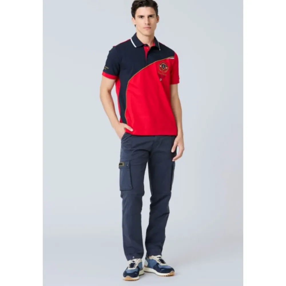 Bukser^Aeronautica Militare Tasconato Straight Trousers Blå