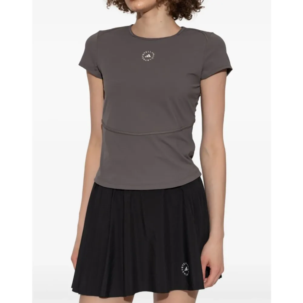 T-Shirts<Adidas by Stella McCartney Taupe Grey Crew Neck T-shirts Brun
