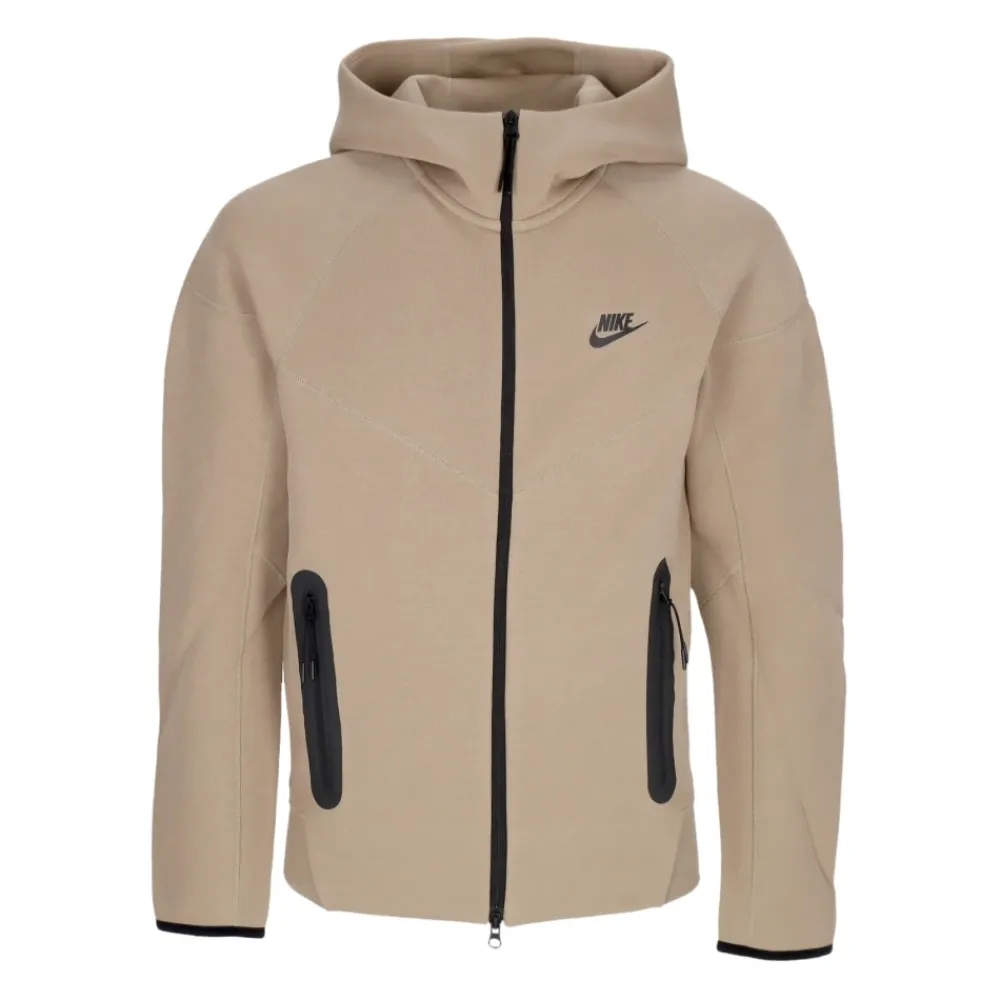 Fleece<Nike Tech Fleece Full-zip Hoodie Beige