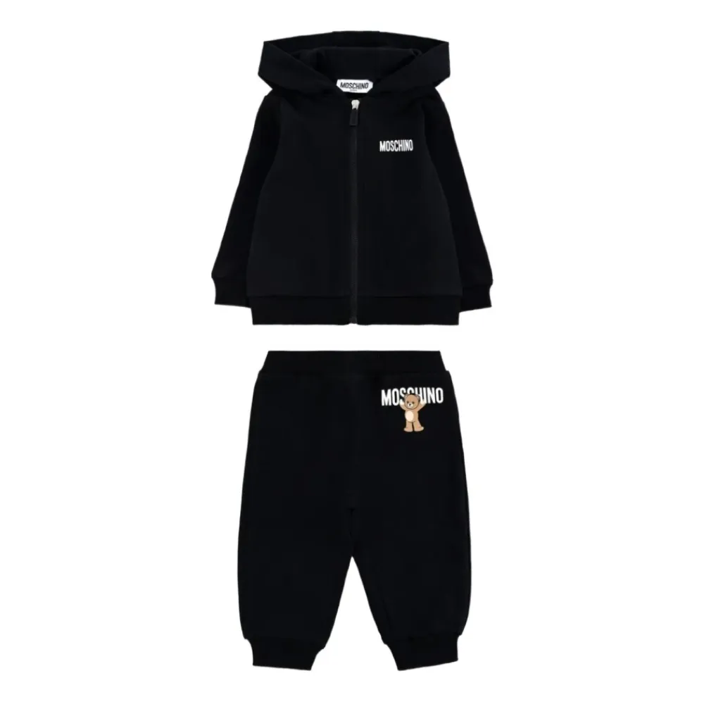 Bodystocking & Sæt^Moschino Teddy Bear Cotton Hoodie Sort