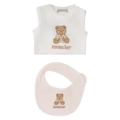 Bodystocking & Sæt^Moncler Teddy Bear Logo Cotton Set Hvid