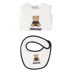 Bodystocking & Sæt^Moncler Teddy Bear Logo Cotton Set Hvid