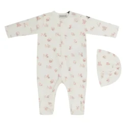 Bodystocking & Sæt^Moncler Teddy Bear Logo Print Cotton Set Hvid