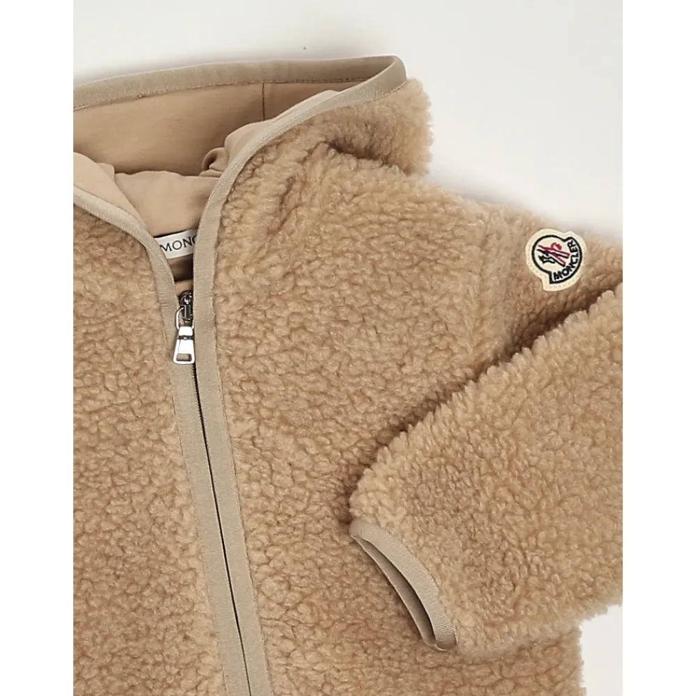 Jakker^Moncler Teddy Zip-Up Hoodie Brun